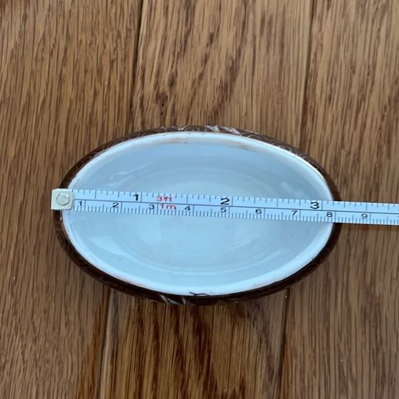 Vintage Ceramic Gold Trim Cloisonné Oblong Egg Jewellery Trinkets Keepsake Box - Picture 9 of 10